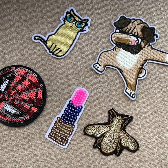 Lot of 4 patches Iron On Sequin Multi Color Embroidery Craft Clothes Patches - Picture 6 of 7